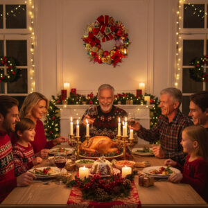 Guirlanda Santa Claus na porta – espírito natalino em sua casa