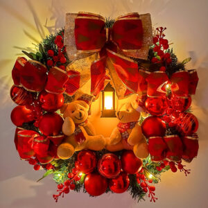 Guirlanda Santa Claus na porta – espírito natalino em sua casa