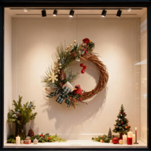 guirlanda Cardinals natalina para porta com o verdadeiro espírito do Natal