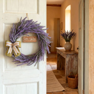 guirlanda lavande serenidade provençal para decoração de porta
